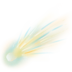 Painterly Textured Semi Realistic Comet